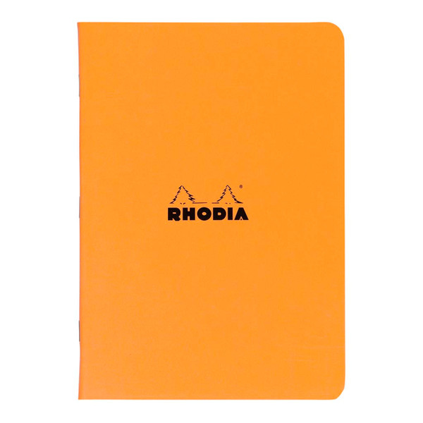 Rhodia Classic Notebook Stapled A4 Lined Orange