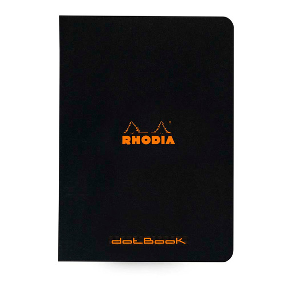 Rhodia Classic Notebook Stapled A5 Dot Black