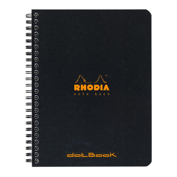 Rhodia Classic Notebook Spiral A5+ Lined Black