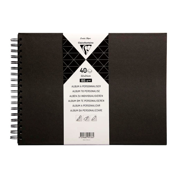 Clairefontaine Hardcover Album 32x24cm Black