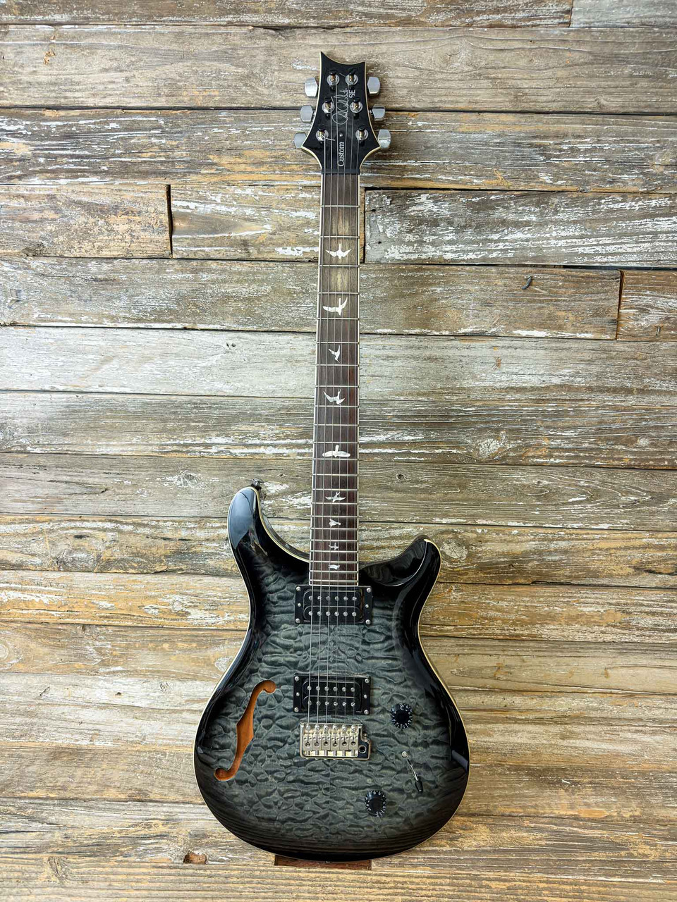 2020 PRS SE Custom 22 Semi-Hollow - Charcoal Burst w/Bg - Danny
