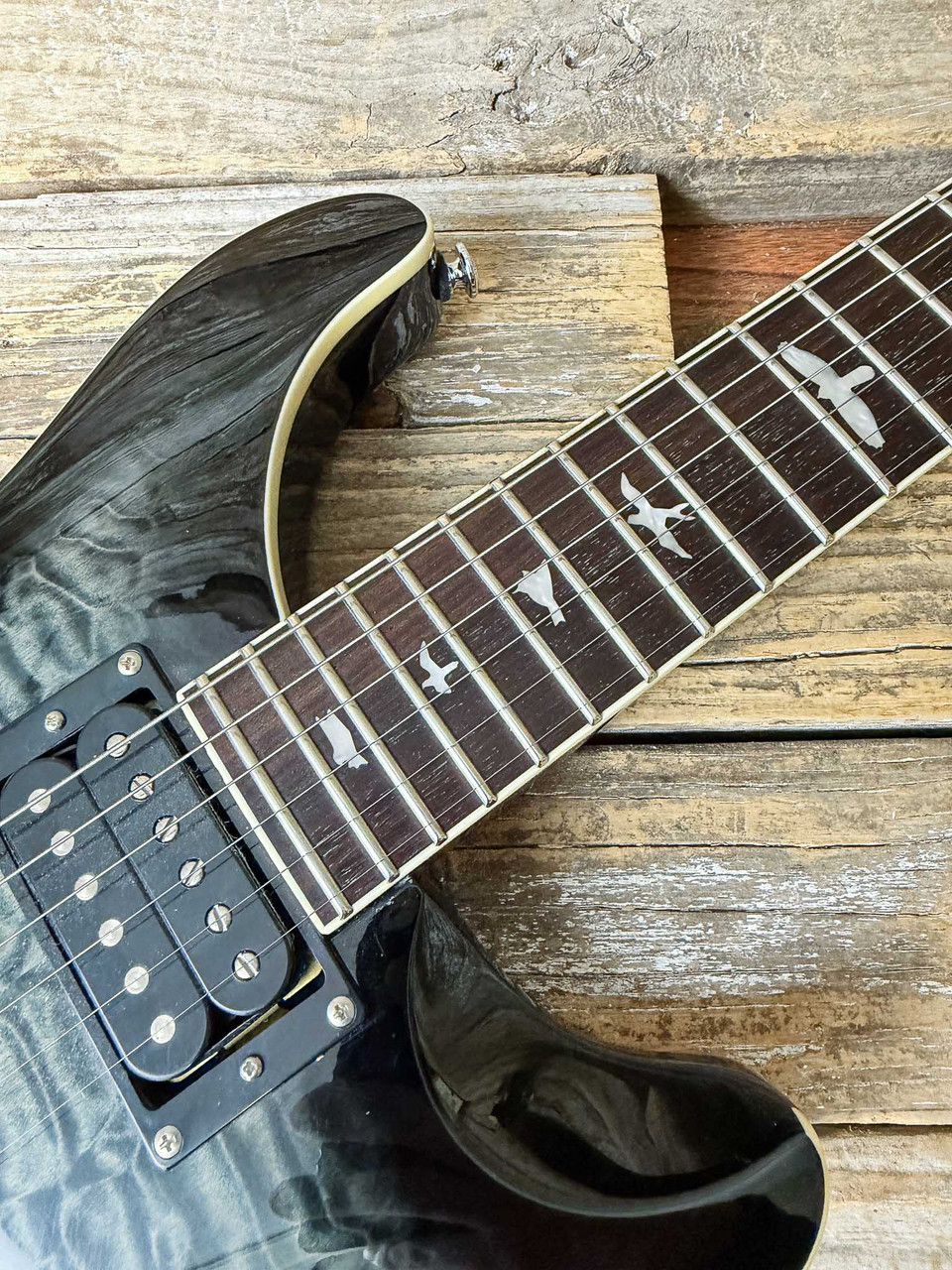 2020 PRS SE Custom 22 Semi-Hollow - Charcoal Burst w/Bg - Danny