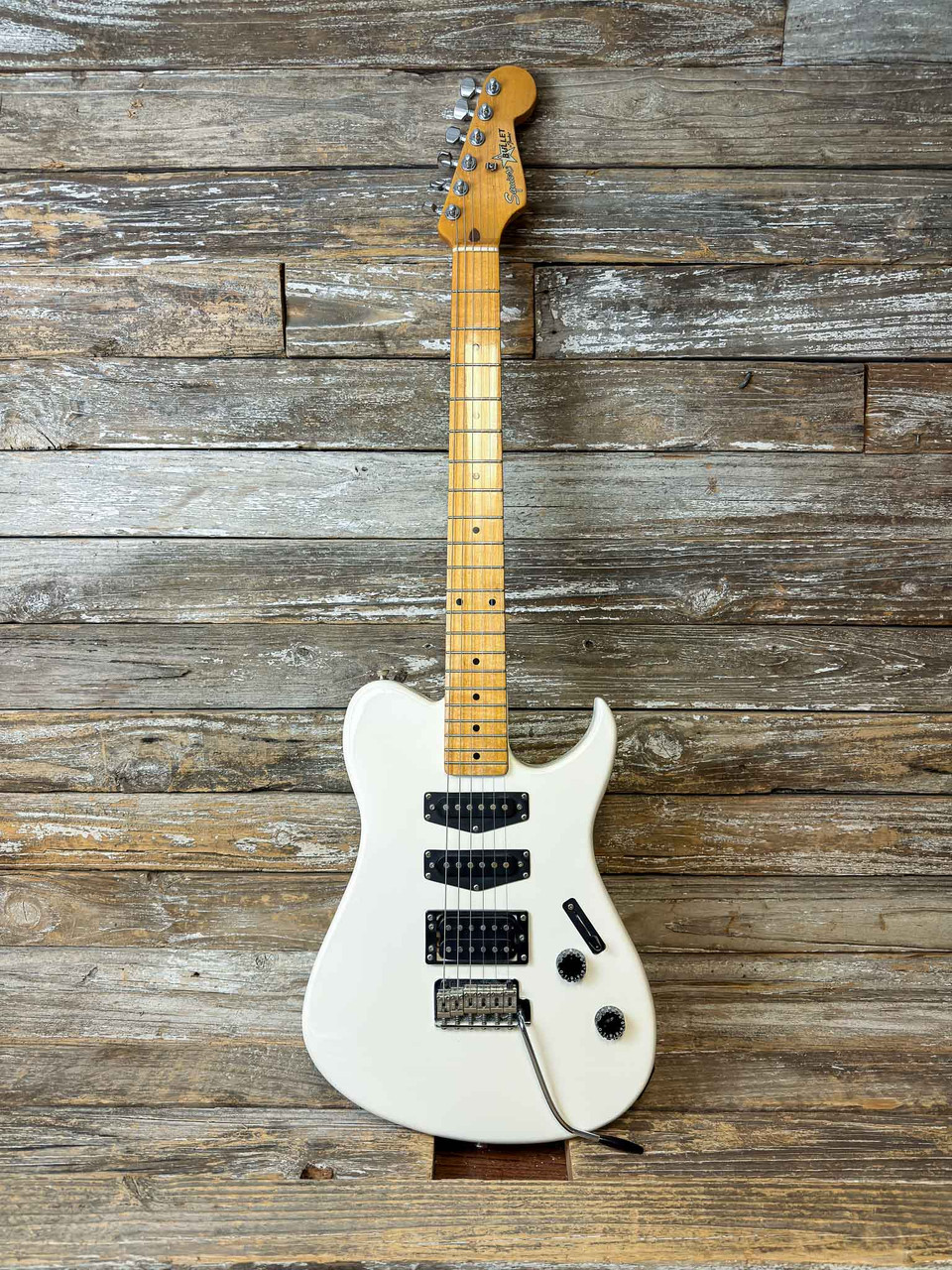 1985 Squier Bullet HSS - White w/Cs - Danny D's Guitar Hacienda