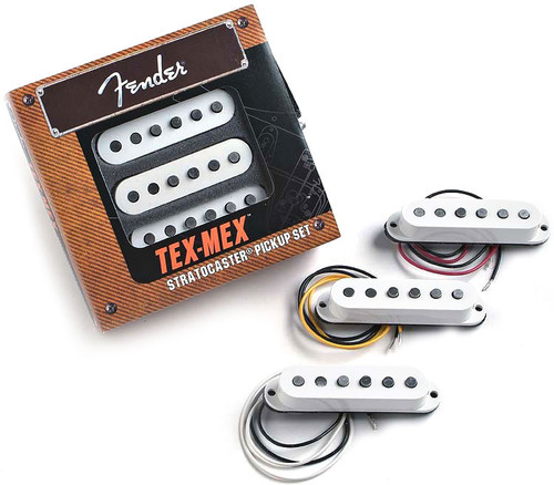 Fender Tex-Mex Strat Pickups, White, Set of 3