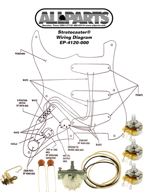 EP-4120-000 Wiring Kit for Stratocaster® EP-4120-000 Wiring Kit for Stratocaster®