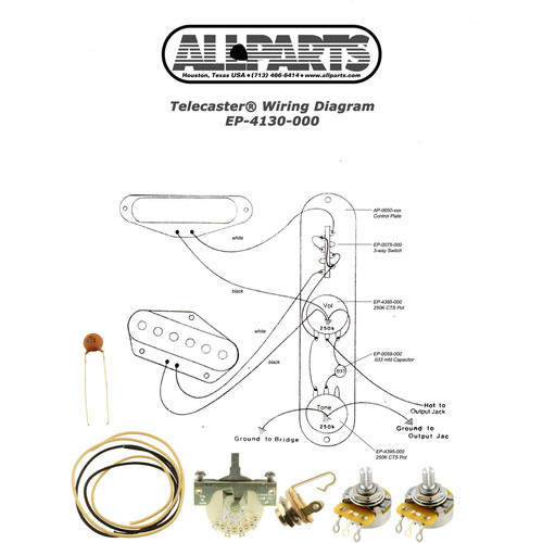 EP-4130-000 Wiring Kit for Telecaster® EP-4130-000 Wiring Kit for Telecaster®