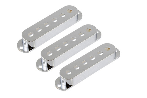 PC-0406-010 Set of 3 Chrome Pickup Covers for Stratocaster® PC-0406-010 Set of 3 Chrome Pickup Covers for Stratocaster®