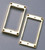 Metal Humbucking Pickup Ring Set - Neck and Bridge, With Flat Bottom, Gold