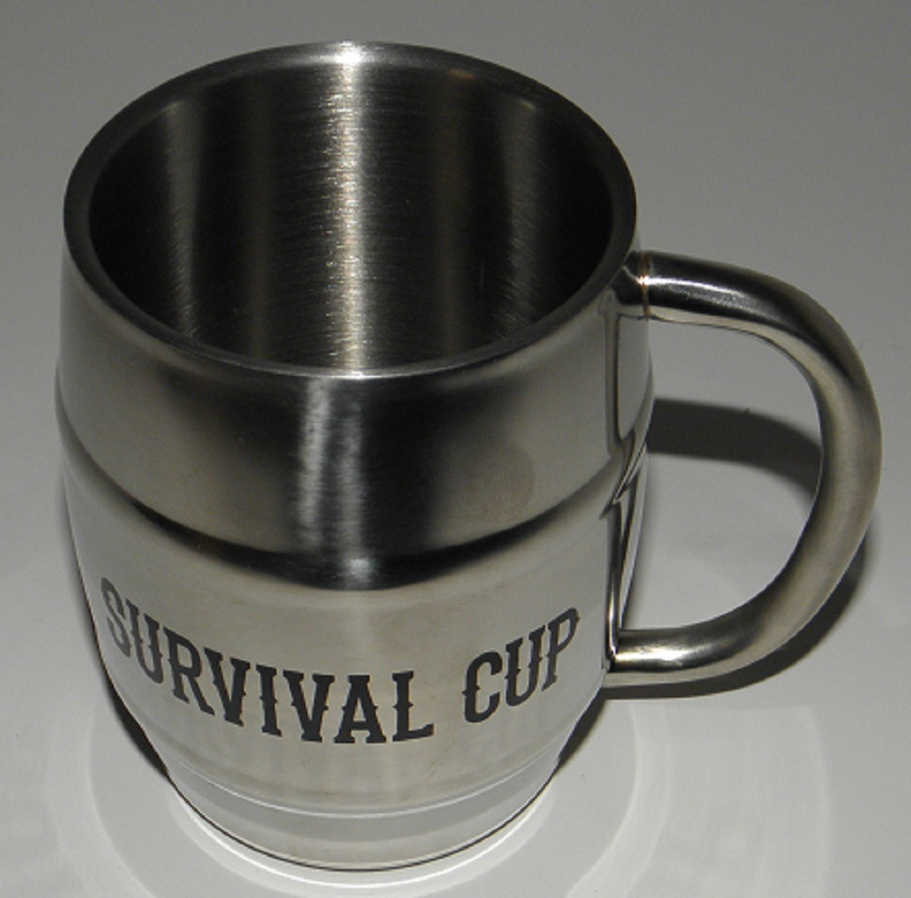 Lightweight Double Walled Stainless Steel Survival Cup 14 oz. - Alaska Wild  Country