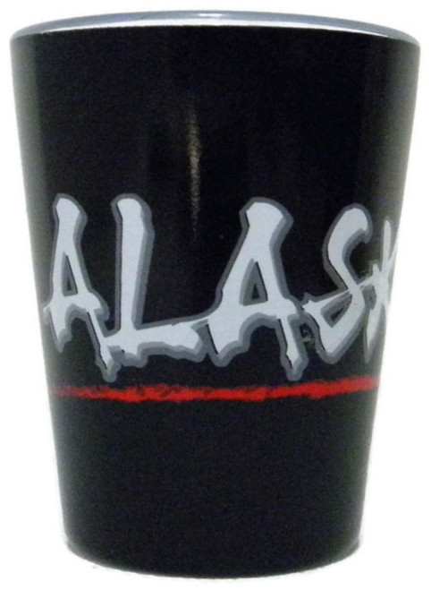 Edgy Alaska Black Shot Glass
