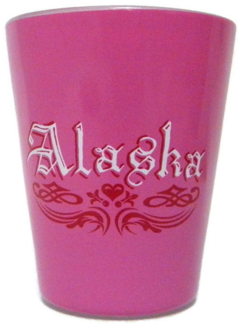 Alaska Pink Tattoo Shot Glass