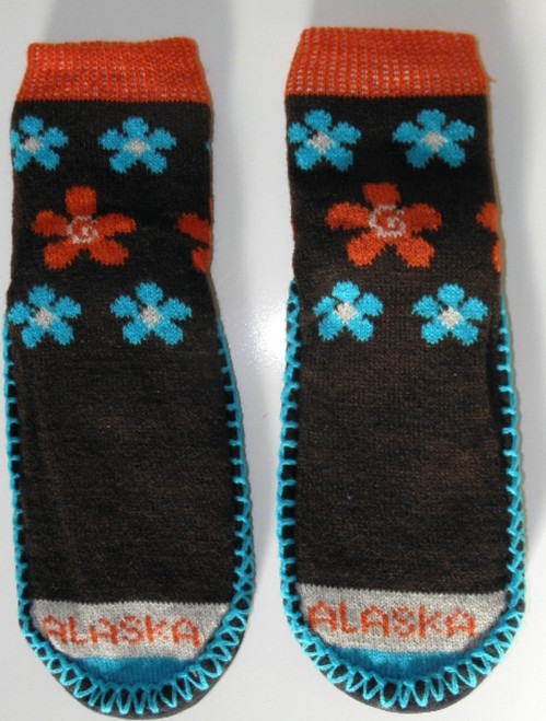 Alaska Moocasin Slipper Socks Youth 8 to 11
