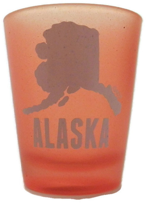 Alaska Icon Orange Frosted Shot Glass
