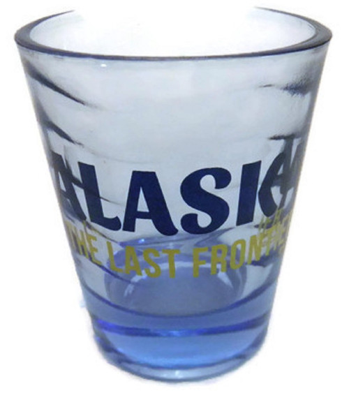 Alaska Wavy Blue Shot Glass - The Last Frontier