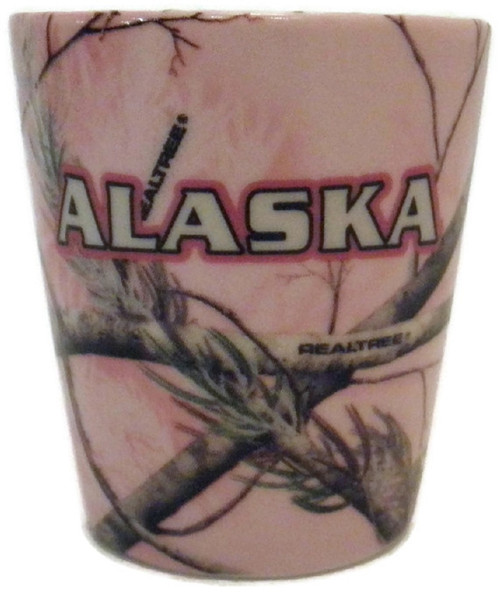 Real Tree Alaska Pink Camo Shot Glass