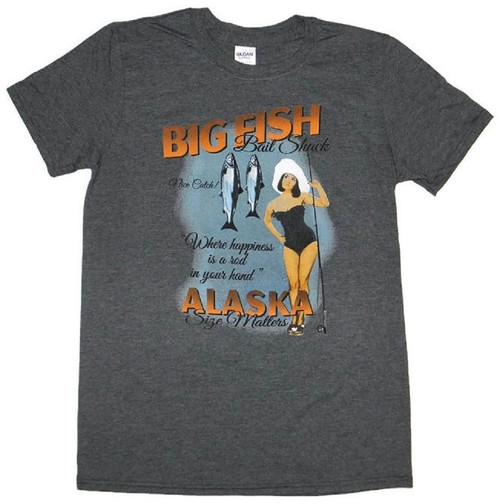 Alaska Big Fish Bait Shack Tee Shirt Adult Sizes