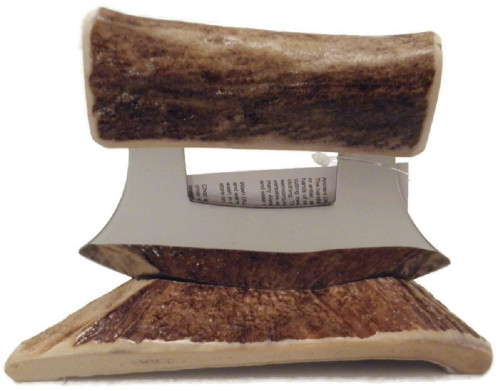 Alaskan Natural Moose Antler Ulu with Antler Stand (M1)