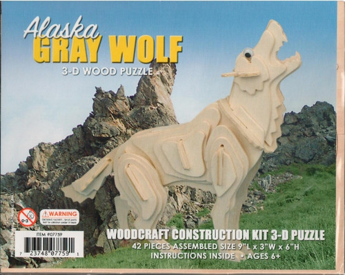 Grey Wolf 3-D Wood Kit By Action Products