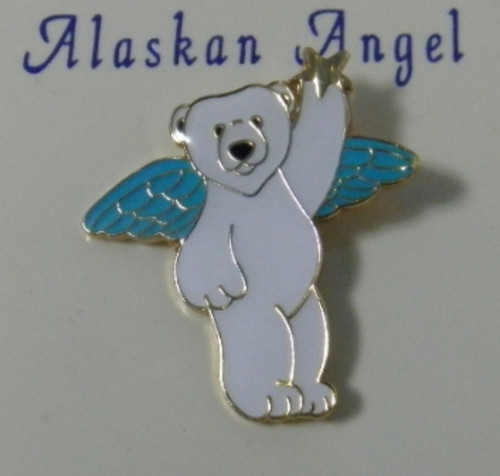 Alaskan Polar Bear Angel (Souvenir Lapel Pin)