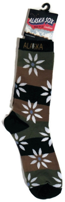 Alaskan Flowers Multi-colored Socks Unisex 8 to 11