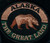 Alaska Iron On Patch Roaming Grizzly Bear 3 X 2.25 in.