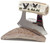 Alaskan Moose Antler Handled Ulu w/ Eagle Scene Scrimshaw and Antler Stand