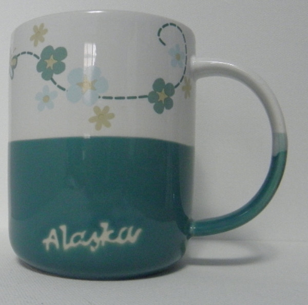 12 oz. Alaska Blue Flower and Butterfly Coffee Mug (12 oz.)