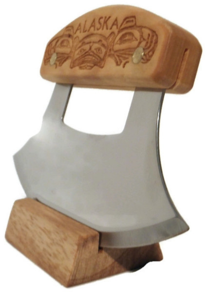 Inupiat Ulu with Totematic Etched Birch Handle 6.25" Blade