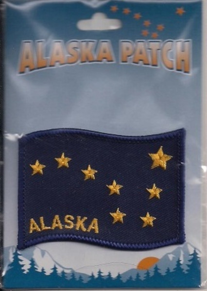 Alaska Iron On Patch with Alaska State Flag
