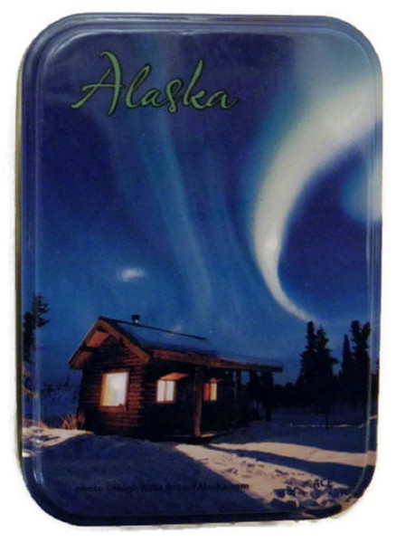 Alaskan Cabin and Northern Lights Playing Cards