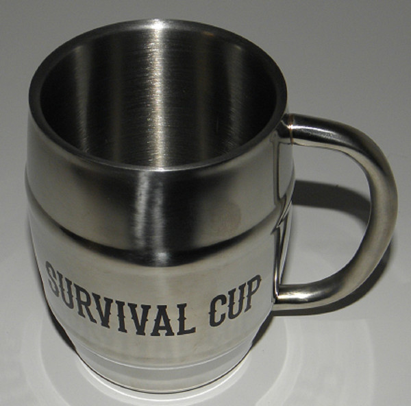 Lightweight Double Walled Stainless Steel Survival Cup 14 oz.