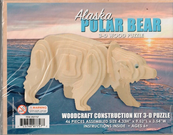 Alaska Polar Bear 3-D Wood Puzzle Kit