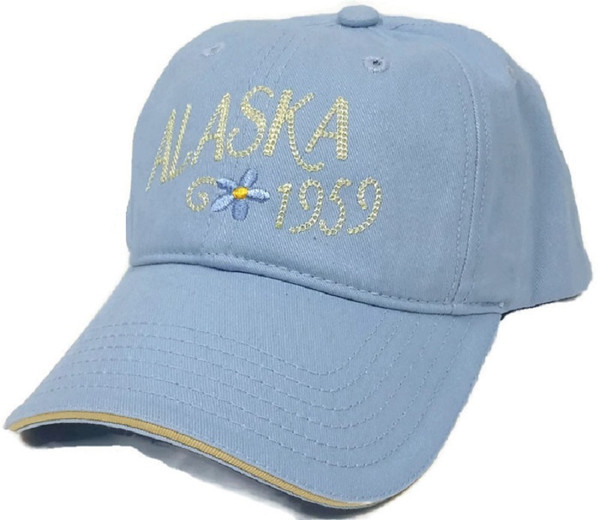 Alaska 1959 Forget Me Not Ball Cap Style Hat Adult OSFA