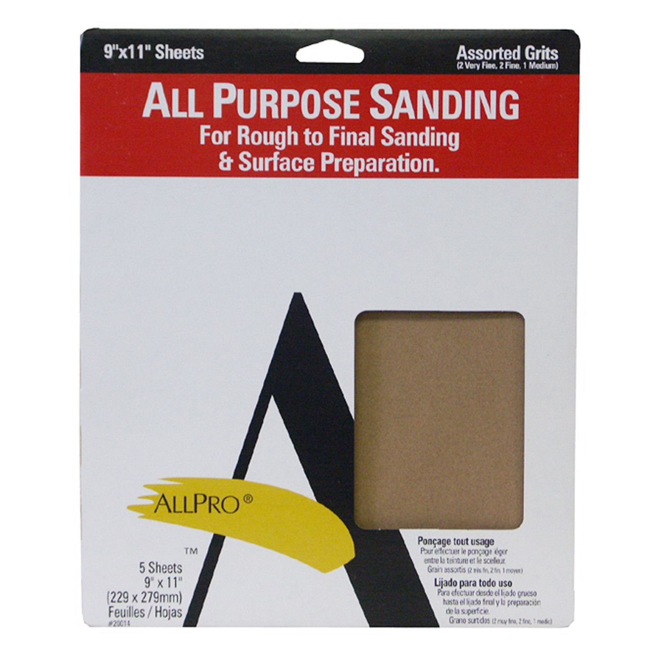 Allpro All-Purpose Aluminum Oxide Sandpaper