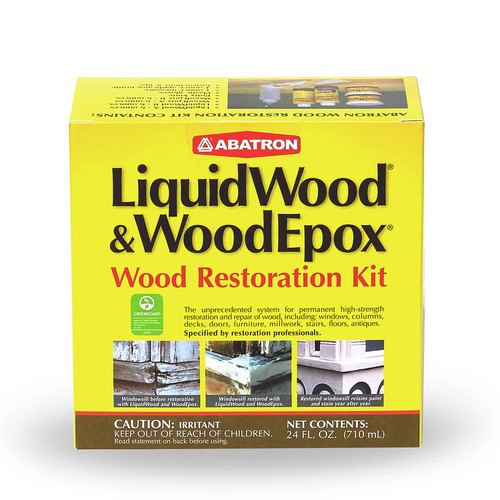 Abatron Wood Restoration Kit 24 oz – LiquidWood and WoodEpox Complete Wood Repair