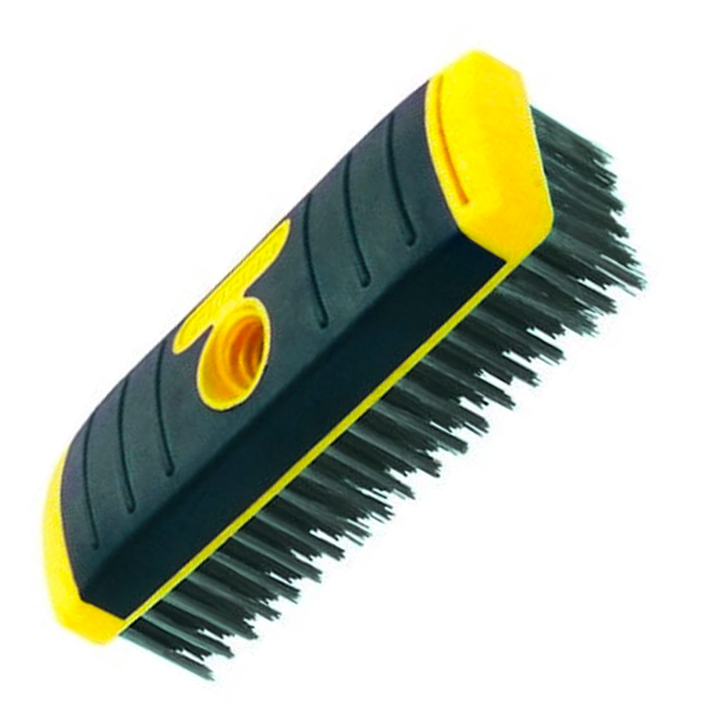 CLEARANCE LINE S59 HEAVY DUTY WIRE BRUSH HEAD WITH SCREW SOCKET FOR LONG HANDLE 