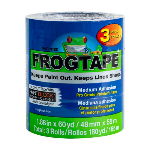 3rolls Blue Painters Tape,multi-surface Medium Adhesive Paint Tape, Safe  Wall Painting, Edge Finish