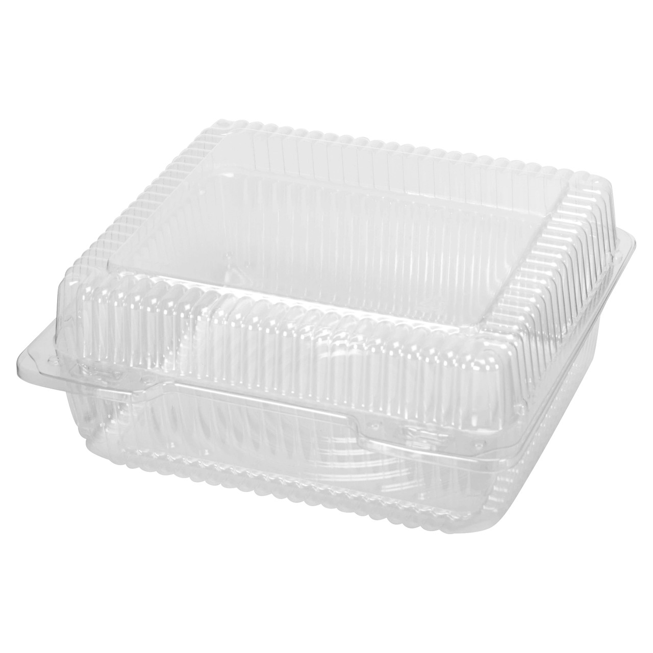 Clear fluted donuts container (2477) 