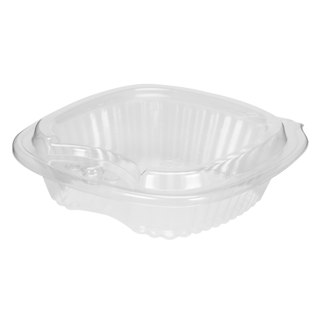 Clear small clamshell container with flat lid (21117) 