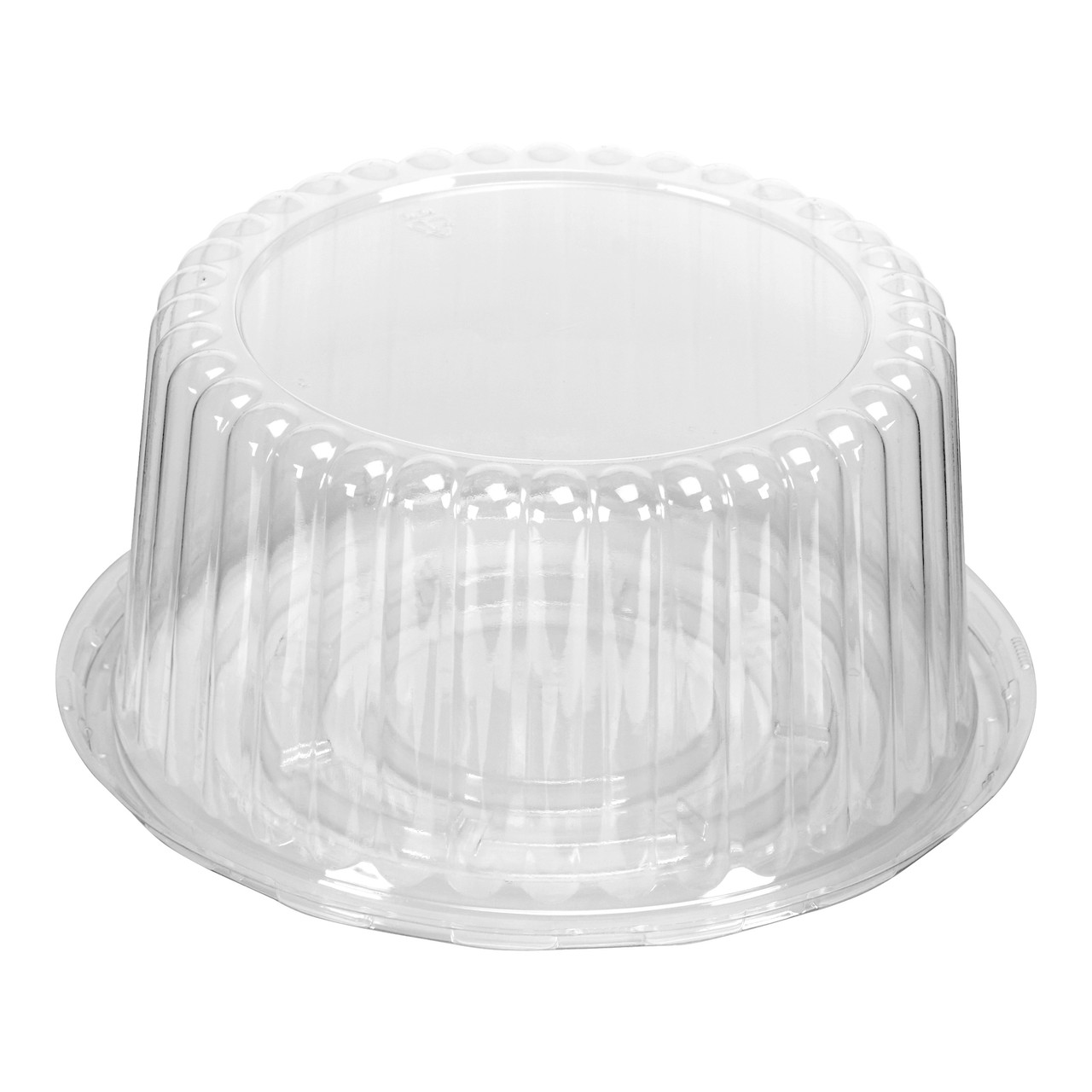 6” clear fluted dome 4” deep combo 100/cs (506640CLC) 