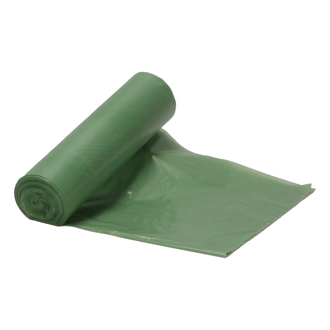 Eco Blend® Max Can Liners - 60 Gal 38 x 58 PCR LLDPE 0.80 Mil Green Tint 5/20 Rolls (L7658TE ER1)