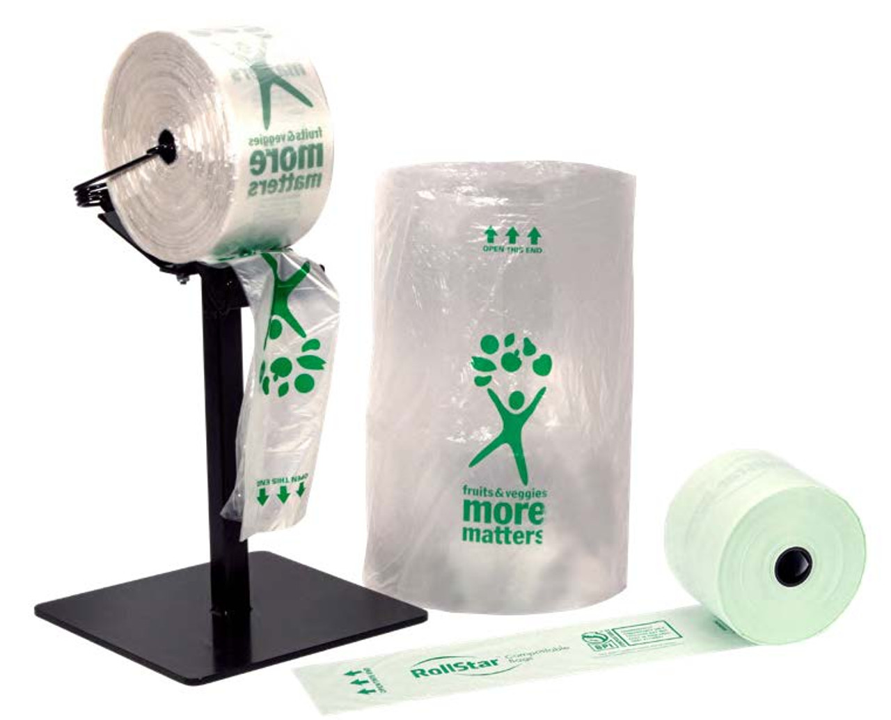 RollStar® EZ OpenTM Produce Bags - Organic 15.00 x 20.00 - RollStar® EZ OpenTM Produce Bags - Organic 15.00 x 20.00 -
