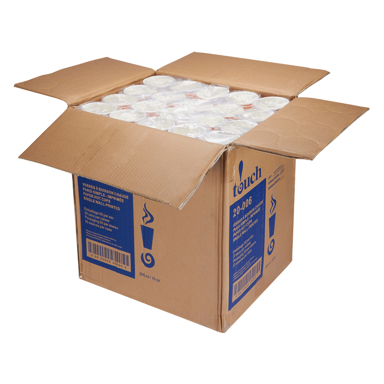 Touch Paper Hot Cups 10 fl oz 296ml Orange Design Single Wall Hot Cup TI20006