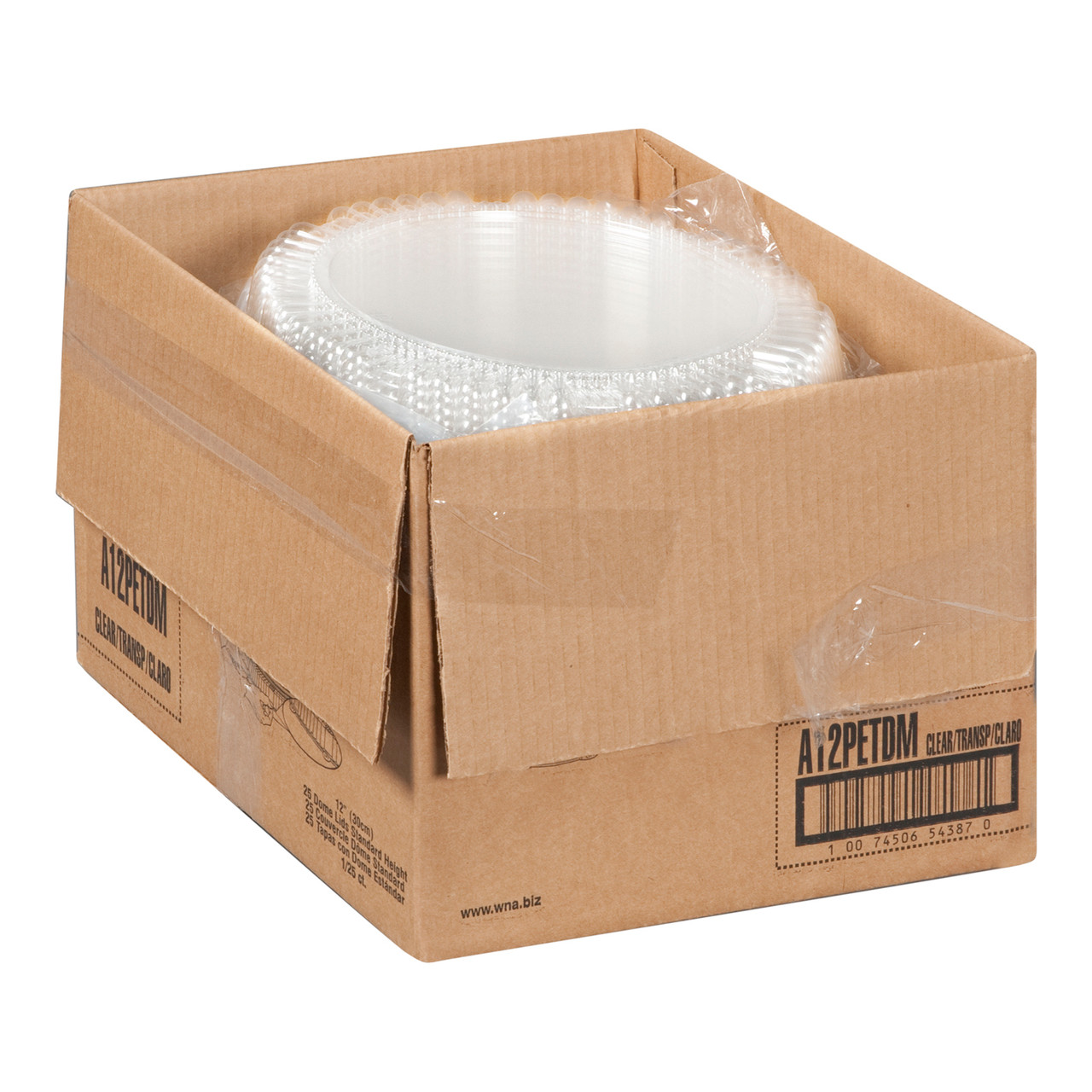 Casuals Round Tray 12 Clear Round Dome Lid Std  275 high A12PETDM