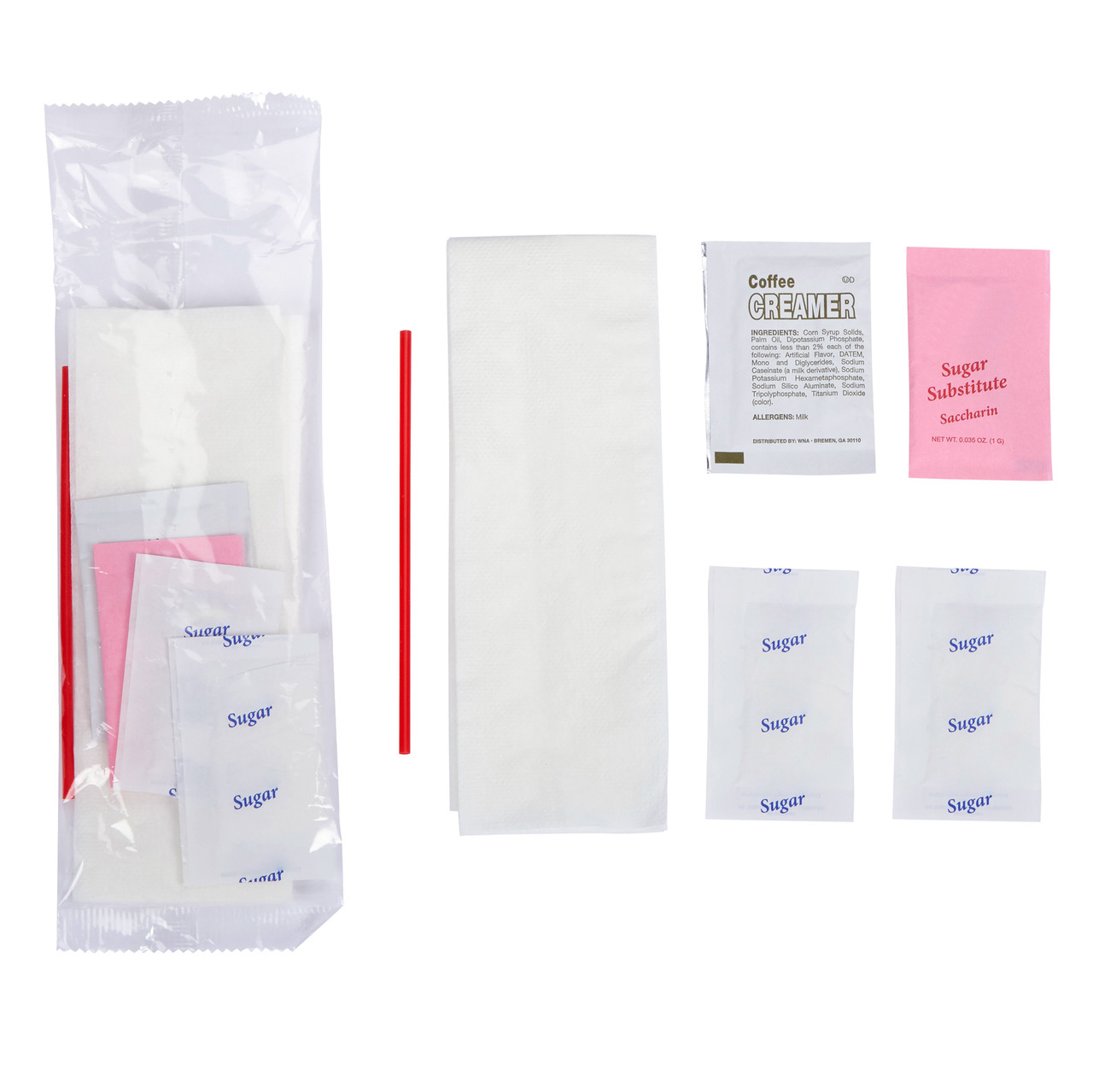 Coffee Condiment Kits 2 Sugars 2 Sugar Subs 1 Creamer 1 Stirrer 17 1 Ply Napkin 612239 Coffee Condiment Kits 2 Sugars 2 Sugar Subs 1 Creamer 1 Stirrer 17 1 Ply Napkin 612239