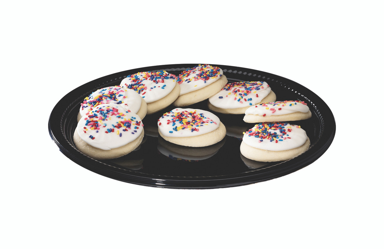 Casuals Round Tray 18 Black Thermoformed Tray A518PBL