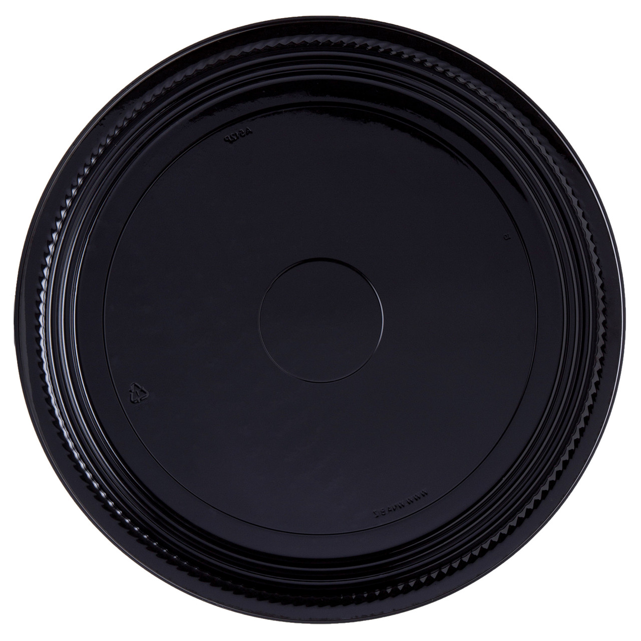 Casuals Round Tray 18 Black Thermoformed Tray A518PBL