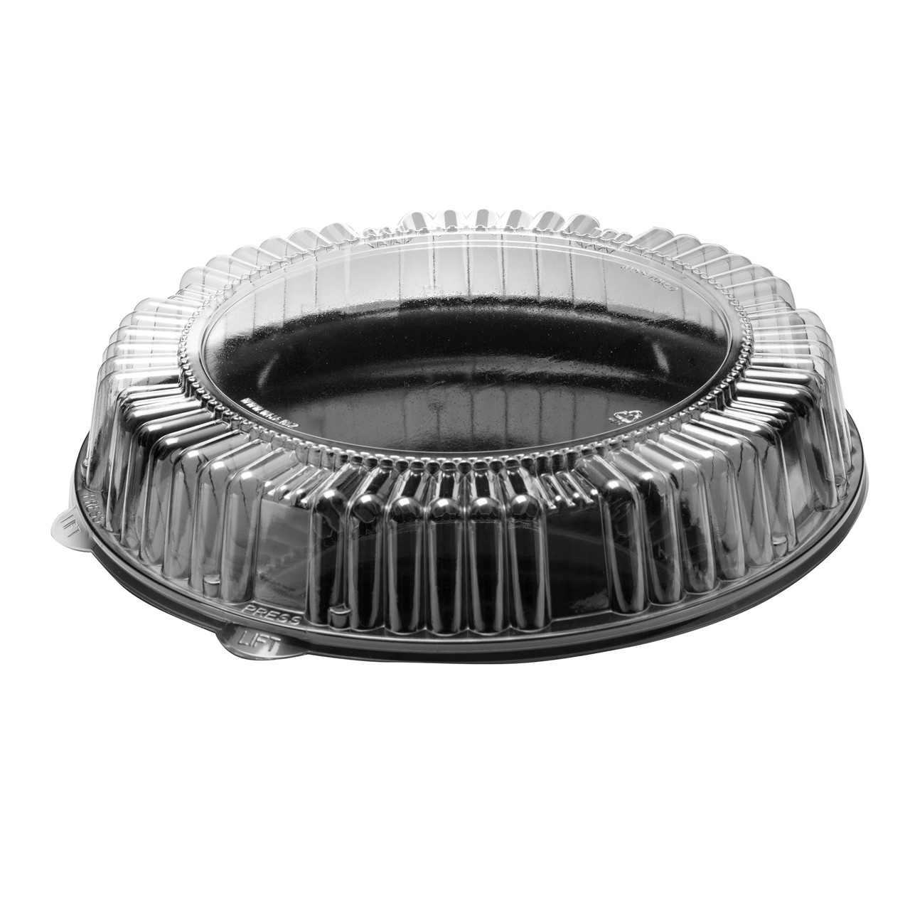 CheckMate Round Tray 12 BlackClear Serving Tray wDome Lid Combo ACP912BLPET CheckMate Round Tray 12 BlackClear Serving Tray wDome Lid Combo ACP912BLPET