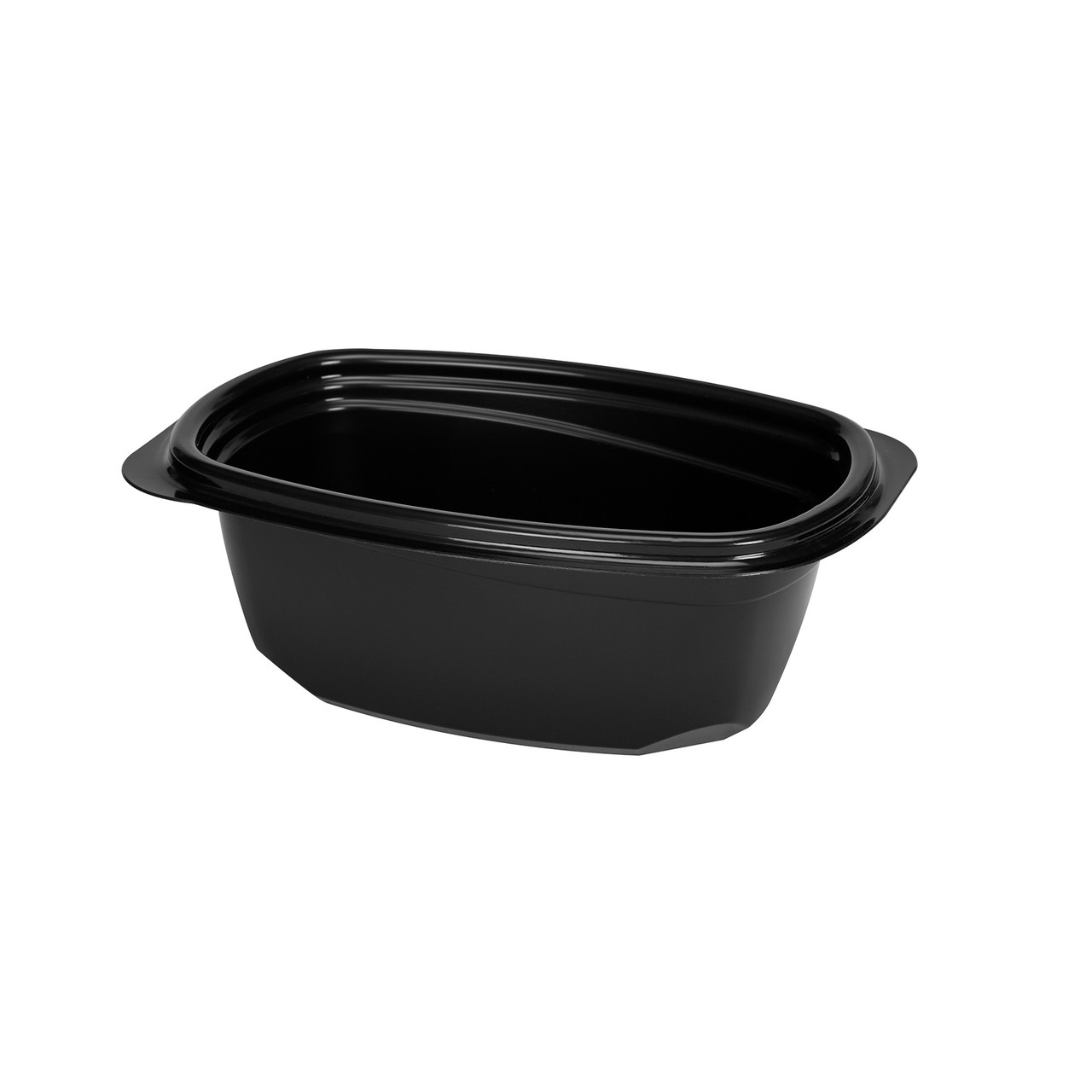 Blaze Hot Food Packaging 5x7 20 oz Microwave Safe Black Base HFP5720BL