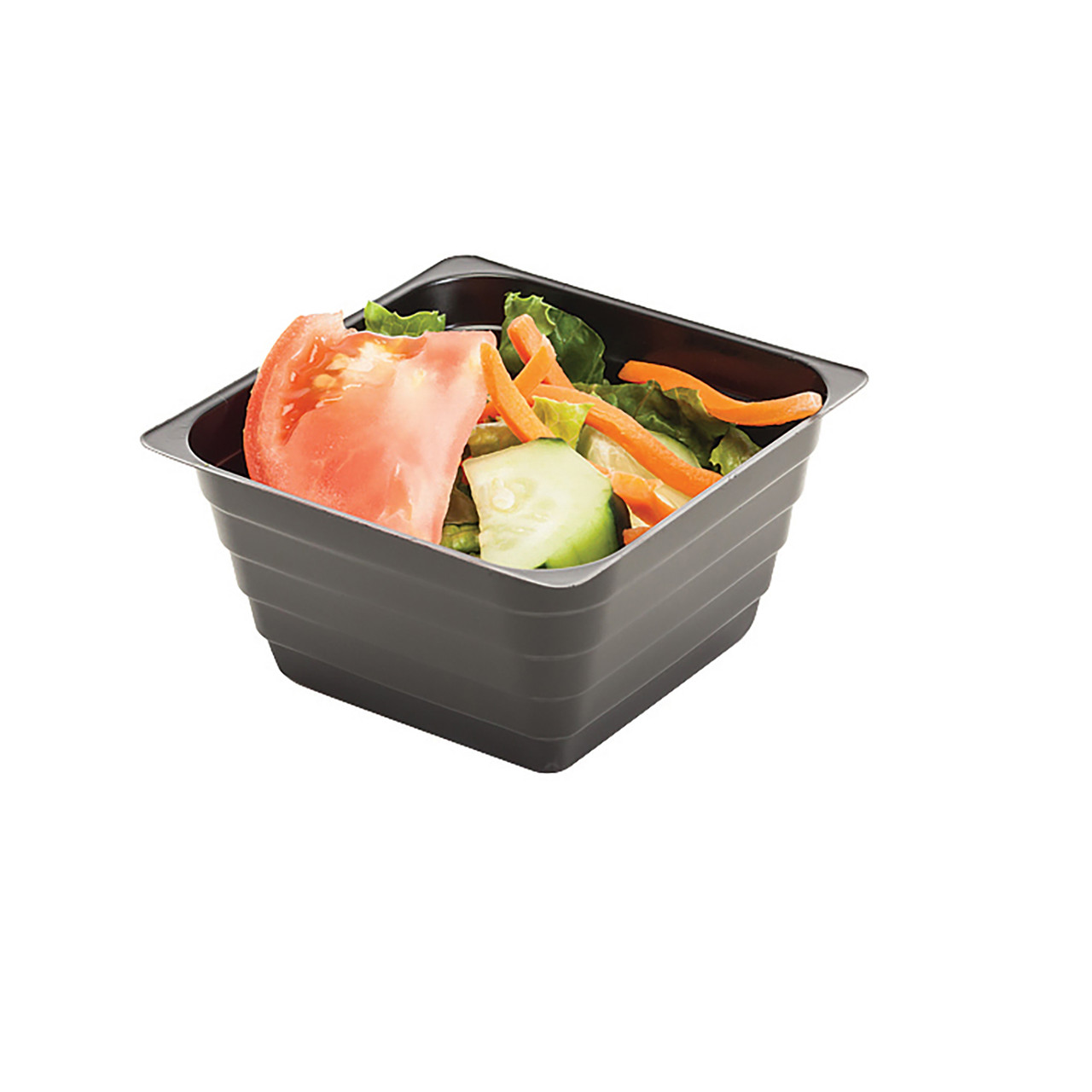 Polar Pak Grab  Go Containers 6 oz Black Deep Tray Lid  29332 21860